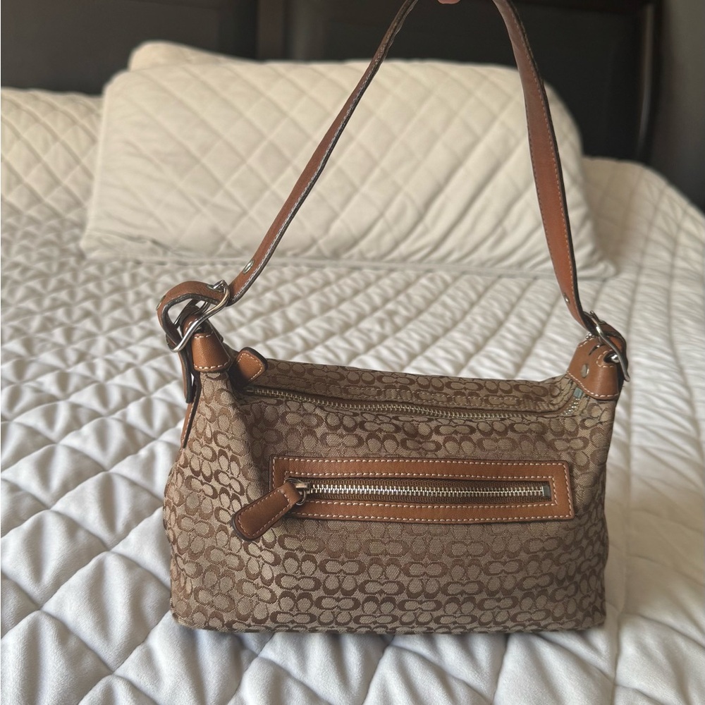 Coach Brown Signature Shoulder Bag
